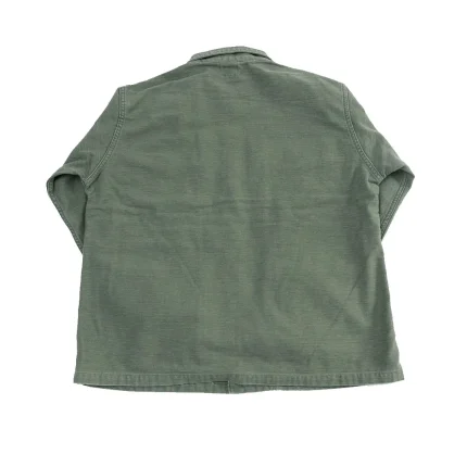 OrSlow 8345 Pocket Fatigue Shirt Reverse Sateen – Dark Olive Stone