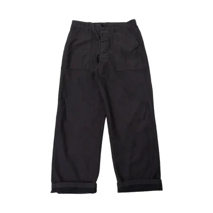OrSlow 01-5104-60K – Fatigue Pants Cotton Linen Moleskin Relax Fit – Charcoal Gray