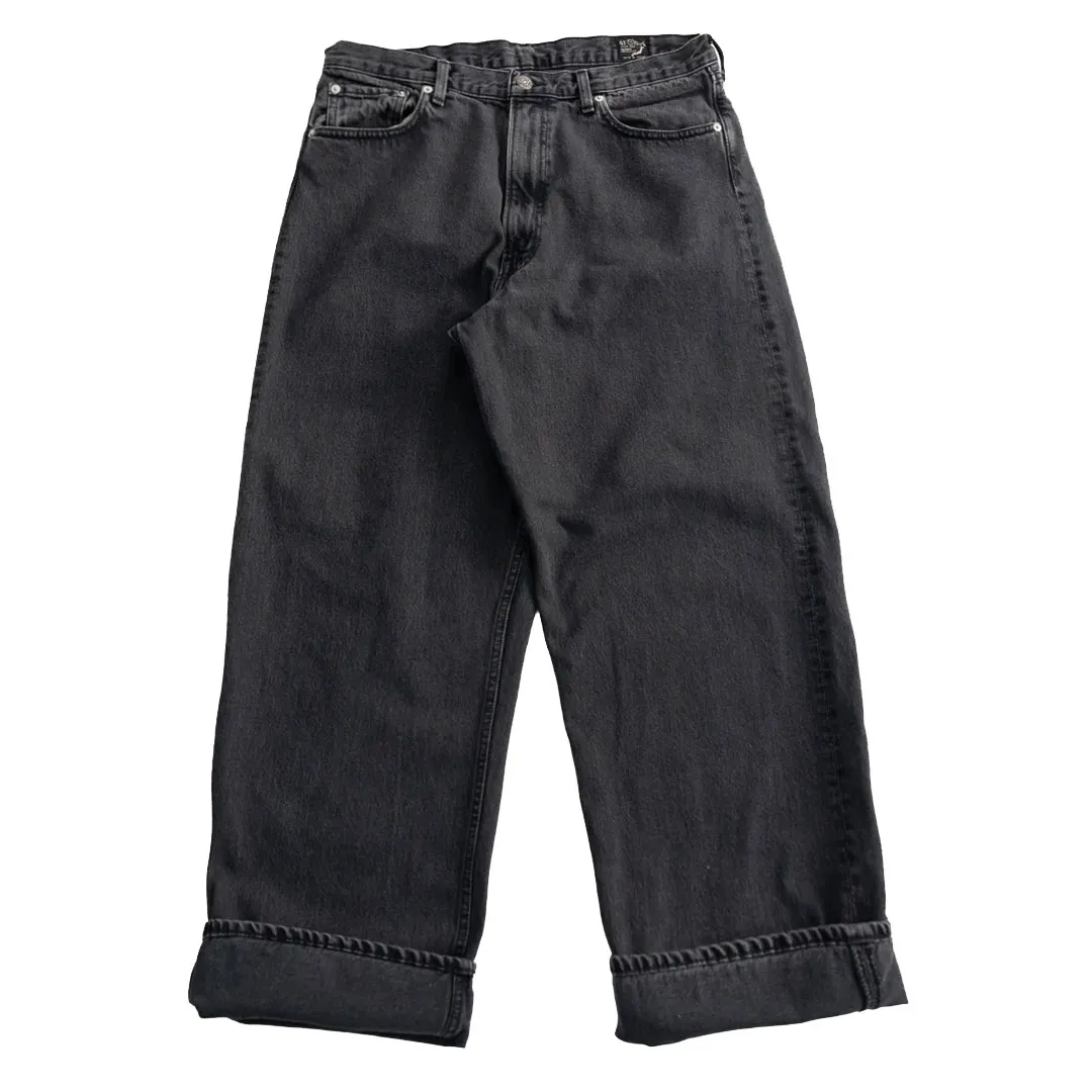 orSlow-100-Super-Dad-Fit-in-Black-Stone-Front orSlow 100 Super Dad Fit in Black Stone