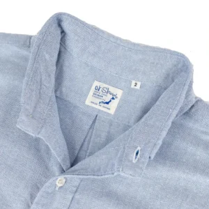 orSlow Button Down Shirt Light Blue