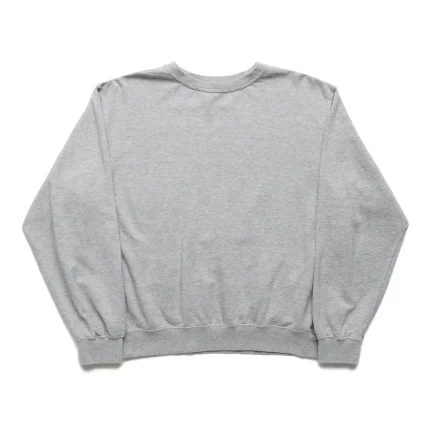 orSlow Light Weight French Terry Crewneck Sweat Shirt – Heather Grey