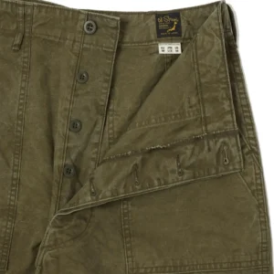 orSlow Lightweight Canvas Summer Fatigue Trouser – Faded Olive