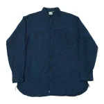 orSlow Linen Poplin Check Work Shirt – Indigo