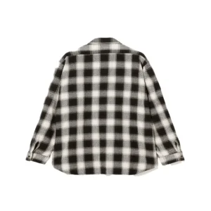 orSlow Relax Fit Flannel Shirt Black White