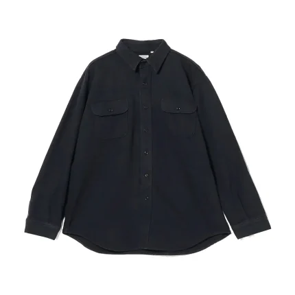 orSlow Relax Fit Flannel Shirt Black
