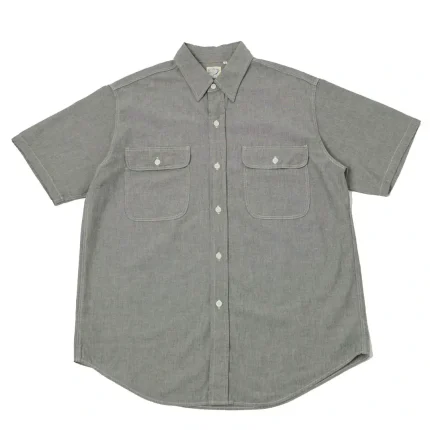 orSlow Short Sleeve Chambray Work Shirt – Grey
