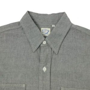 orSlow Short Sleeve Chambray Work Shirt – Grey