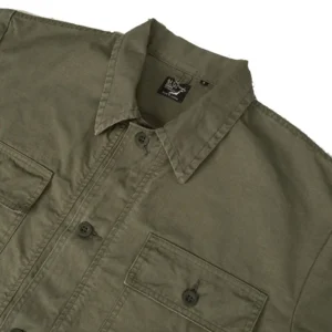 orSlow Utility Short Sleeve Shirt Jacket Olive