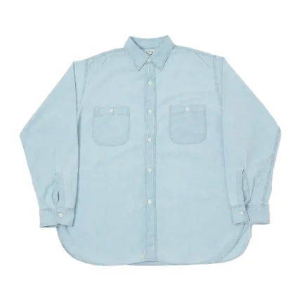 orSlow Vintage Chambray Work Shirt – Sky Blue