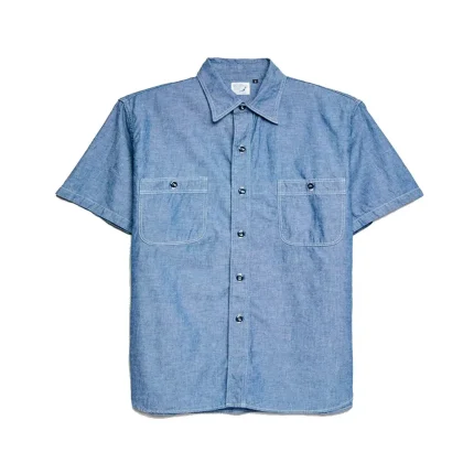 orSlow Vintage Fit SS Chambray Work Shirt in Indigo